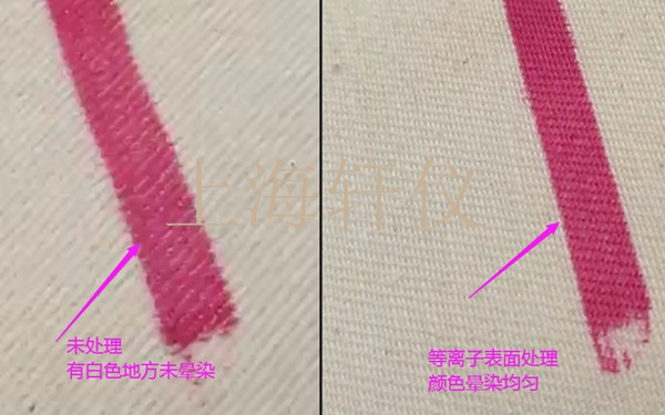 棉布等離子表面處理前后對(duì)比